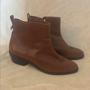 Coach Tan Leather Ankle Booties